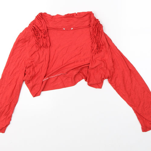 Per Una Womens Red   Shrug Jumper Size 14