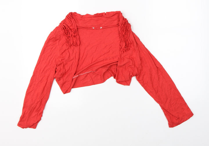 Per Una Womens Red Shrug Jumper Size 14