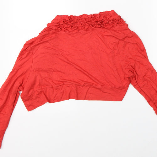 Per Una Womens Red   Shrug Jumper Size 14