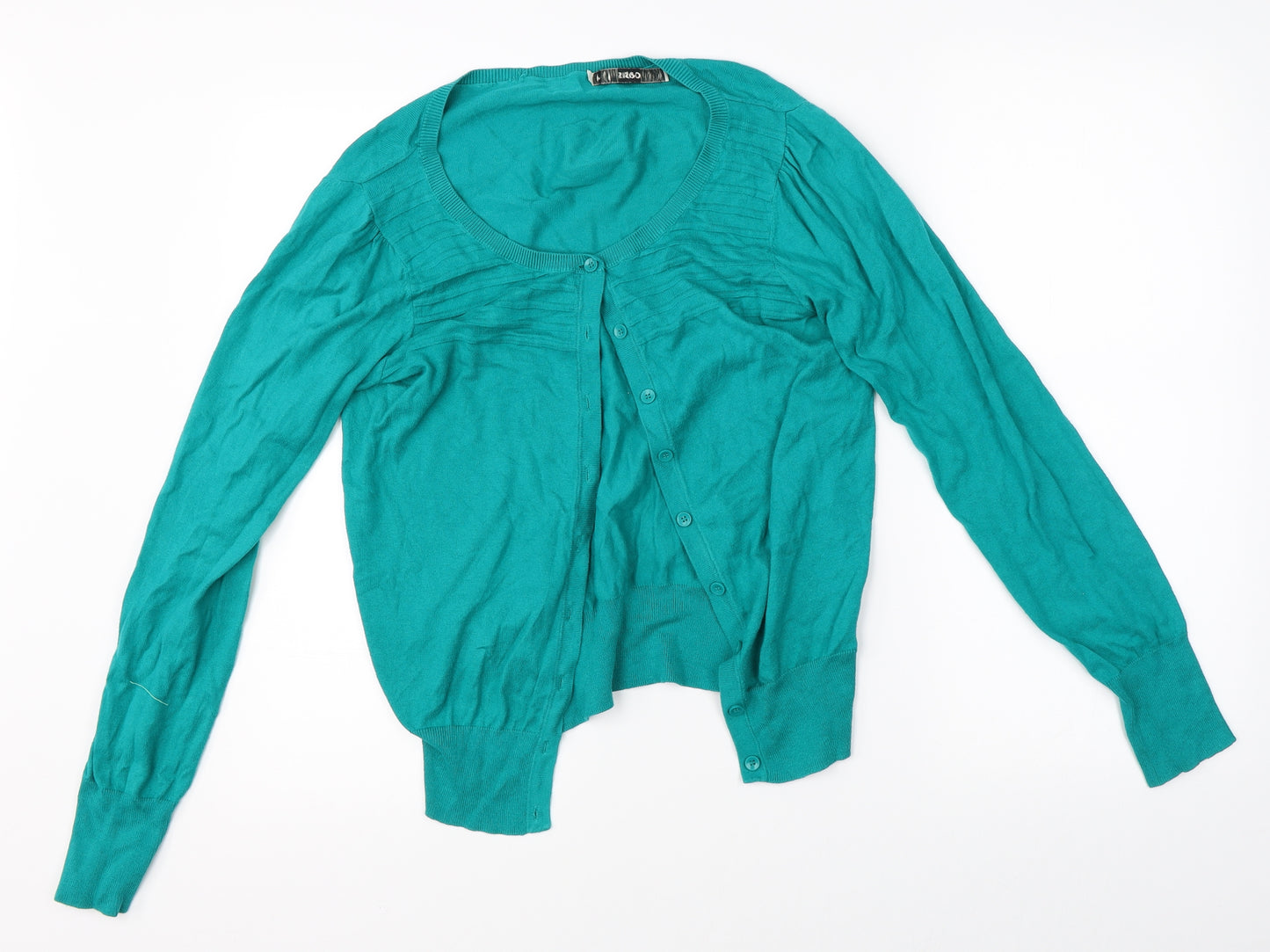 Oasis Womens Green   Cardigan Jumper Size M