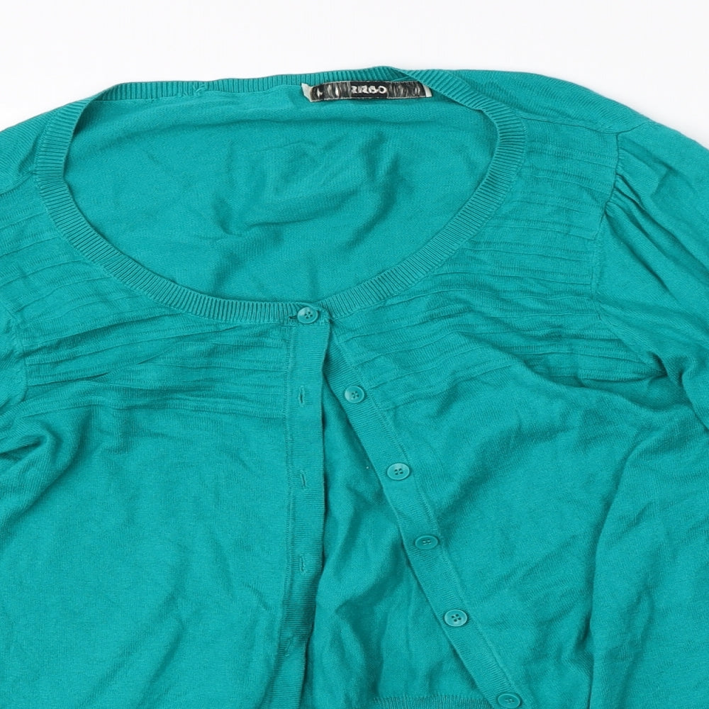 Oasis Womens Green   Cardigan Jumper Size M