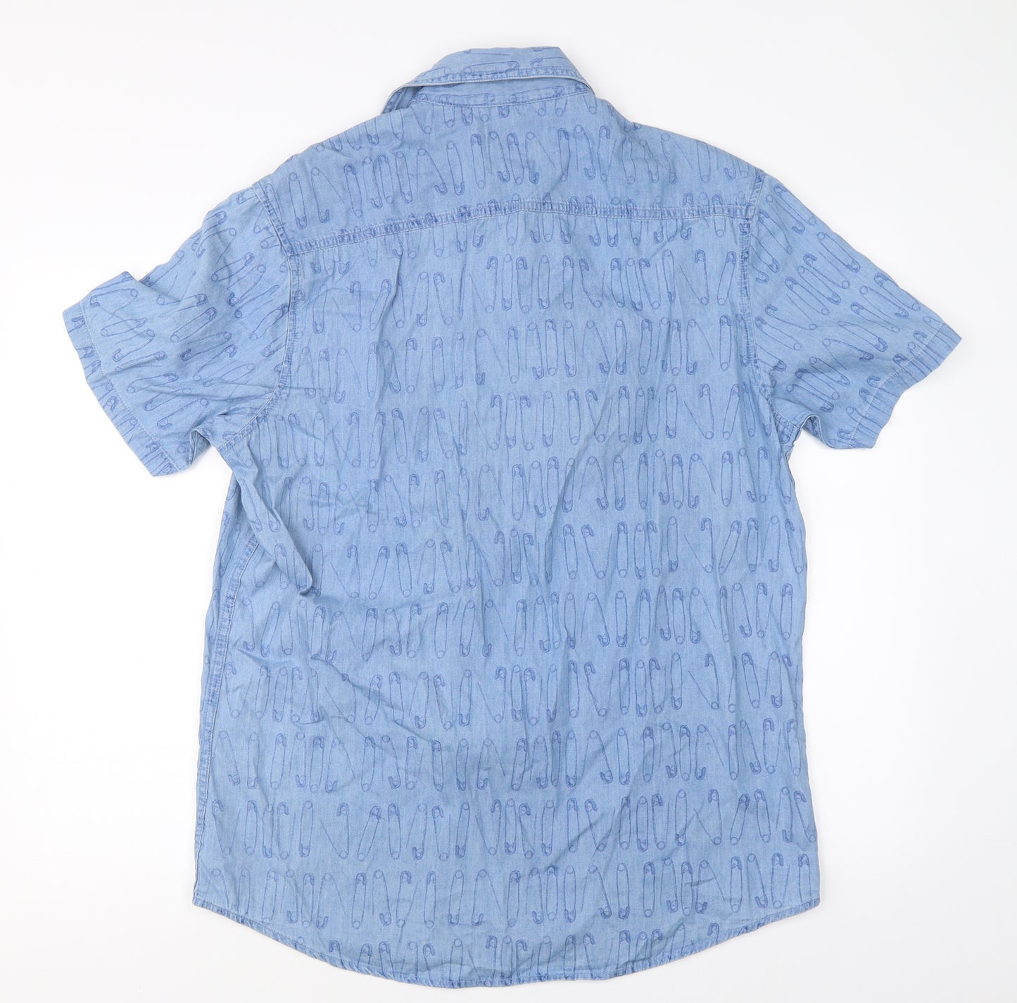 J Heart & Bros Mens Blue    Button-Up Size L