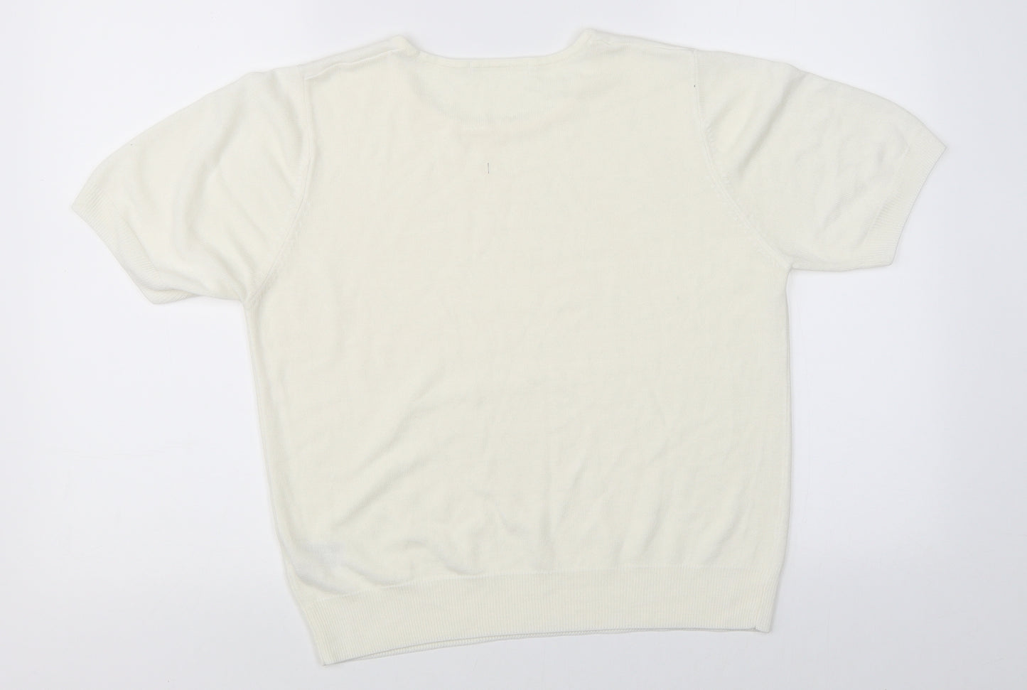 Marks & Spencer Womens Beige   Basic T-Shirt Size 14