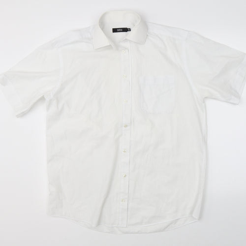 Marks & Spencer Mens White    Button-Up Size 40