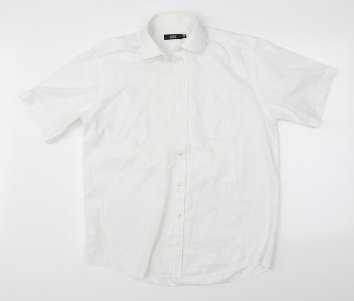 Marks & Spencer Mens White    Button-Up Size 40