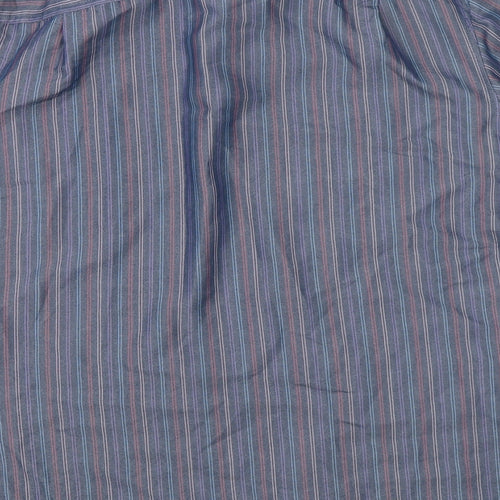 Marks & Spencer Mens Blue Striped   Button-Up Size L
