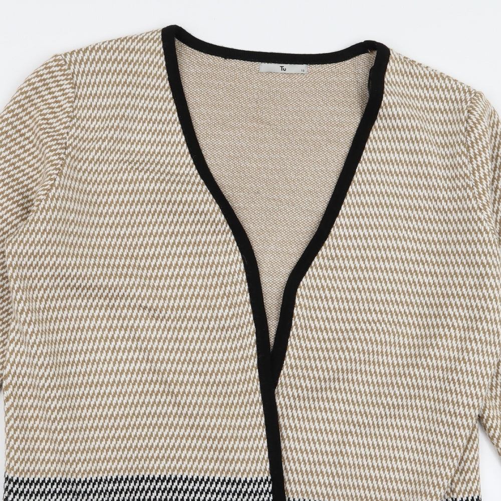 TU Womens Multicoloured Striped  Cardigan Jumper Size 12