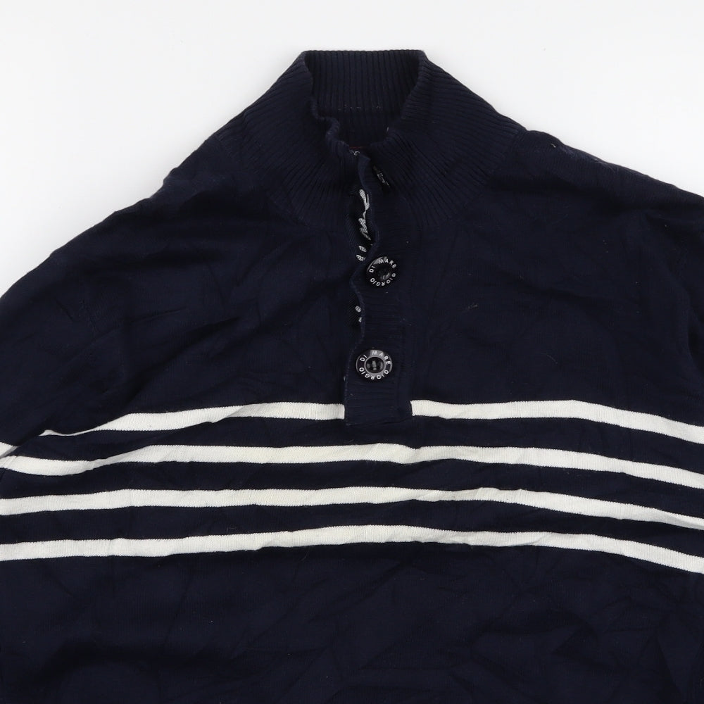 giorgio de mare Mens Blue Striped  Pullover Jumper Size XL