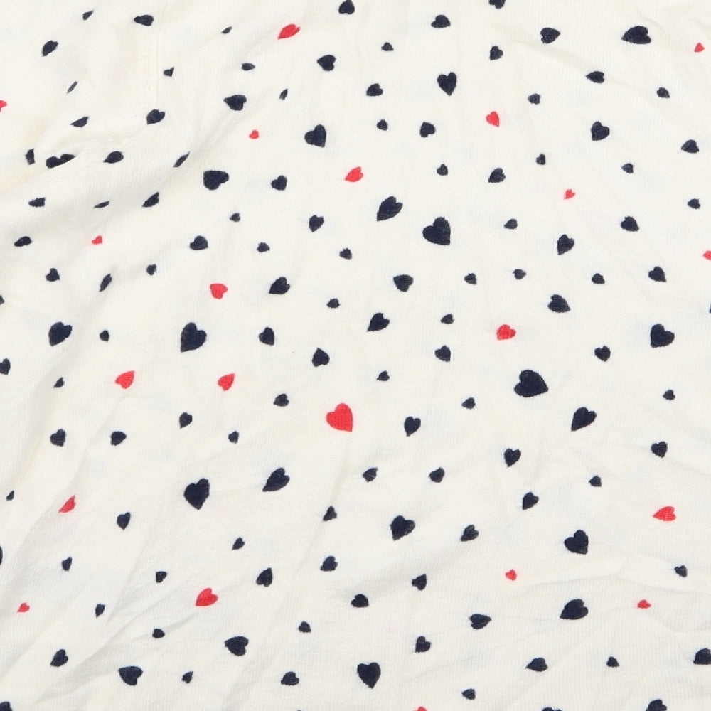 m&s Womens White Polka Dot  Pullover Jumper Size M