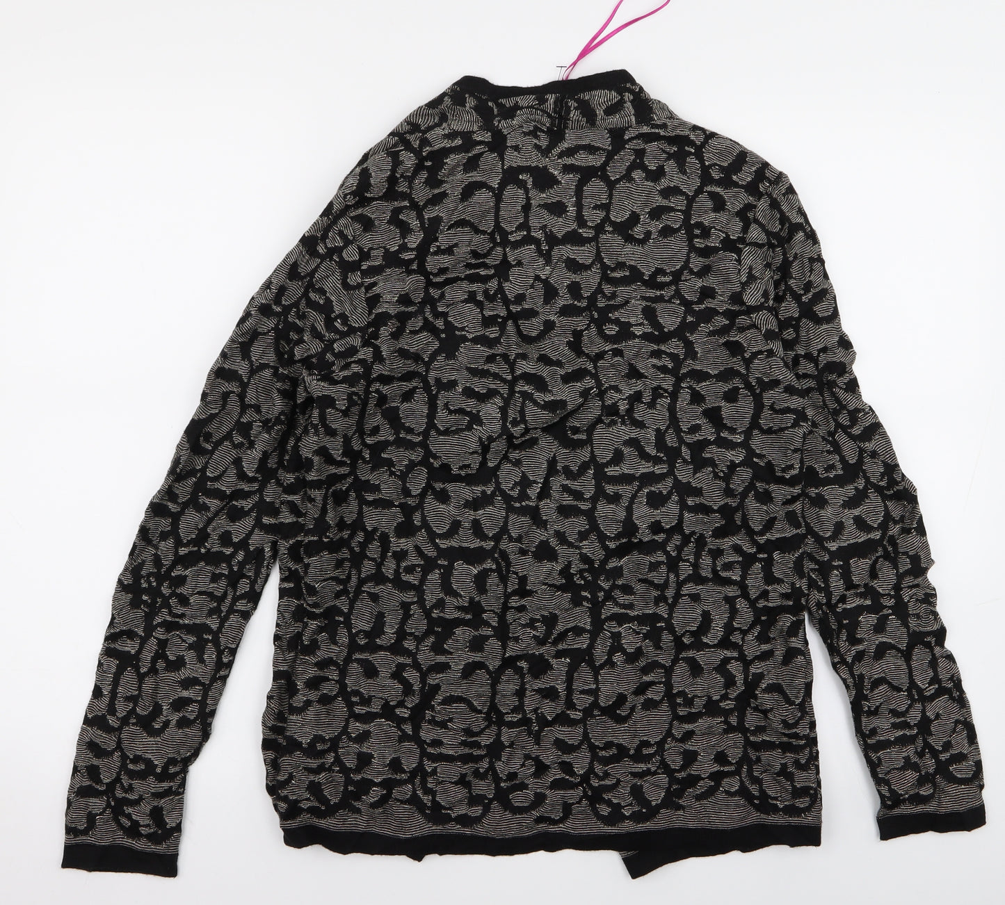 preuna Womens Black Floral  Cardigan Jumper Size 12