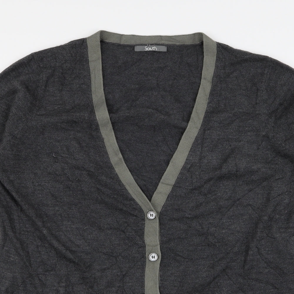 South Womens Grey   Cardigan Jumper Size 18