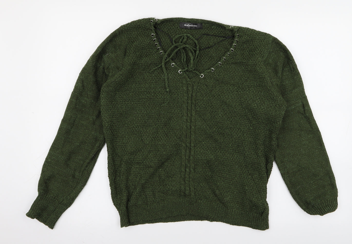 mafadeny Womens Green   Pullover Jumper Size M