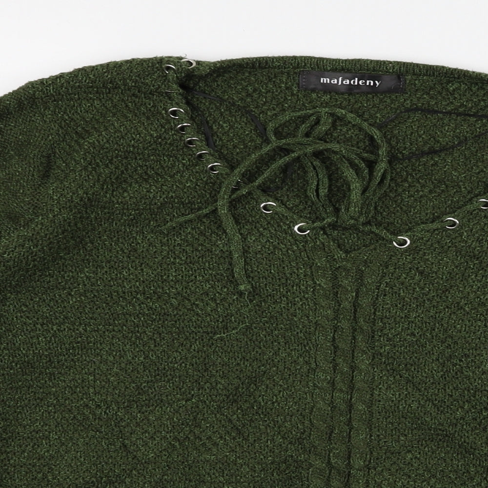 mafadeny Womens Green   Pullover Jumper Size M