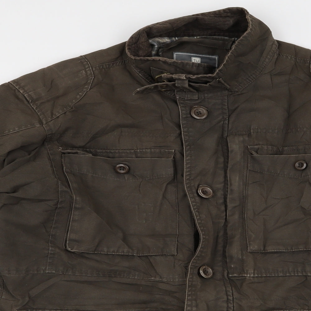 TU Mens Brown   Jacket  Size M