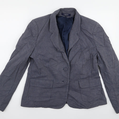 debanhams Womens Blue Striped  Jacket  Size 16
