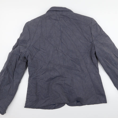 debanhams Womens Blue Striped  Jacket  Size 16