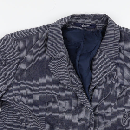 debanhams Womens Blue Striped  Jacket  Size 16