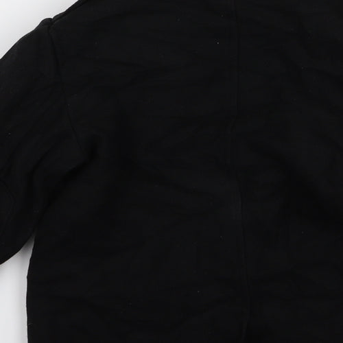 Preworn Girls Black   Overcoat Jacket Size 8 Years
