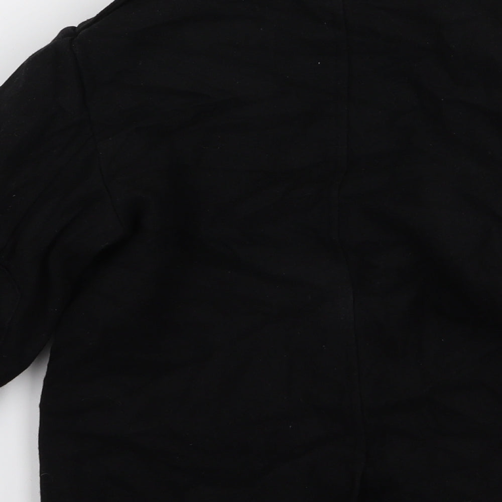 Preworn Girls Black   Overcoat Jacket Size 8 Years