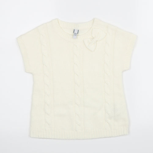 Freestyle Womens White   Pullover Jumper Size 8