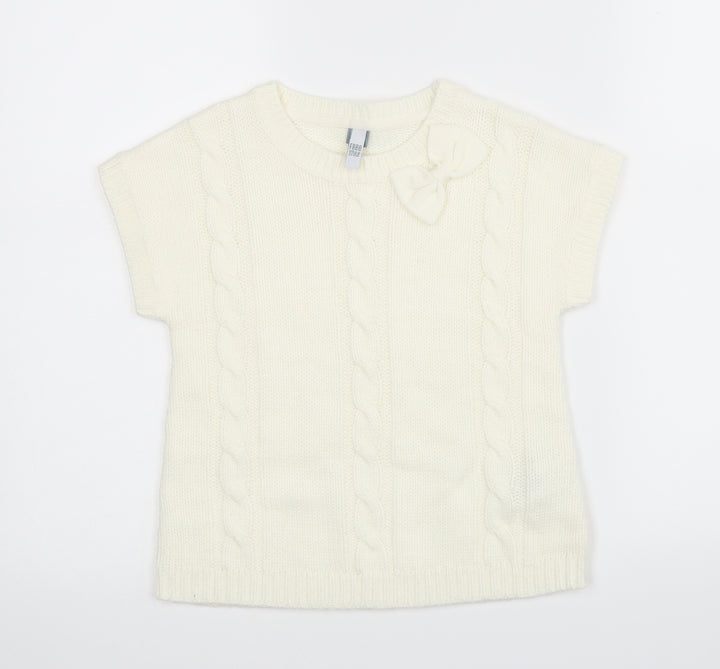 Freestyle Womens White   Pullover Jumper Size 8