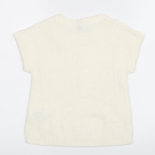 Freestyle Womens White   Pullover Jumper Size 8