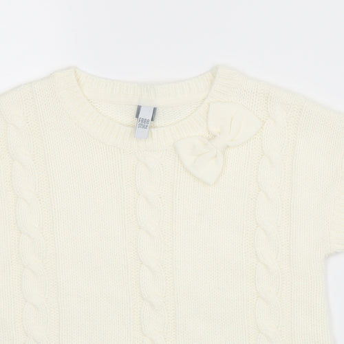 Freestyle Womens White   Pullover Jumper Size 8