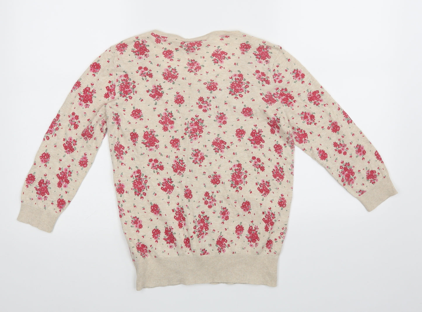 New Look Womens Beige Floral  Basic Blouse Size 14