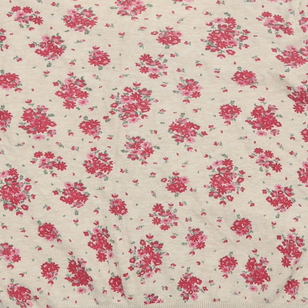New Look Womens Beige Floral  Basic Blouse Size 14