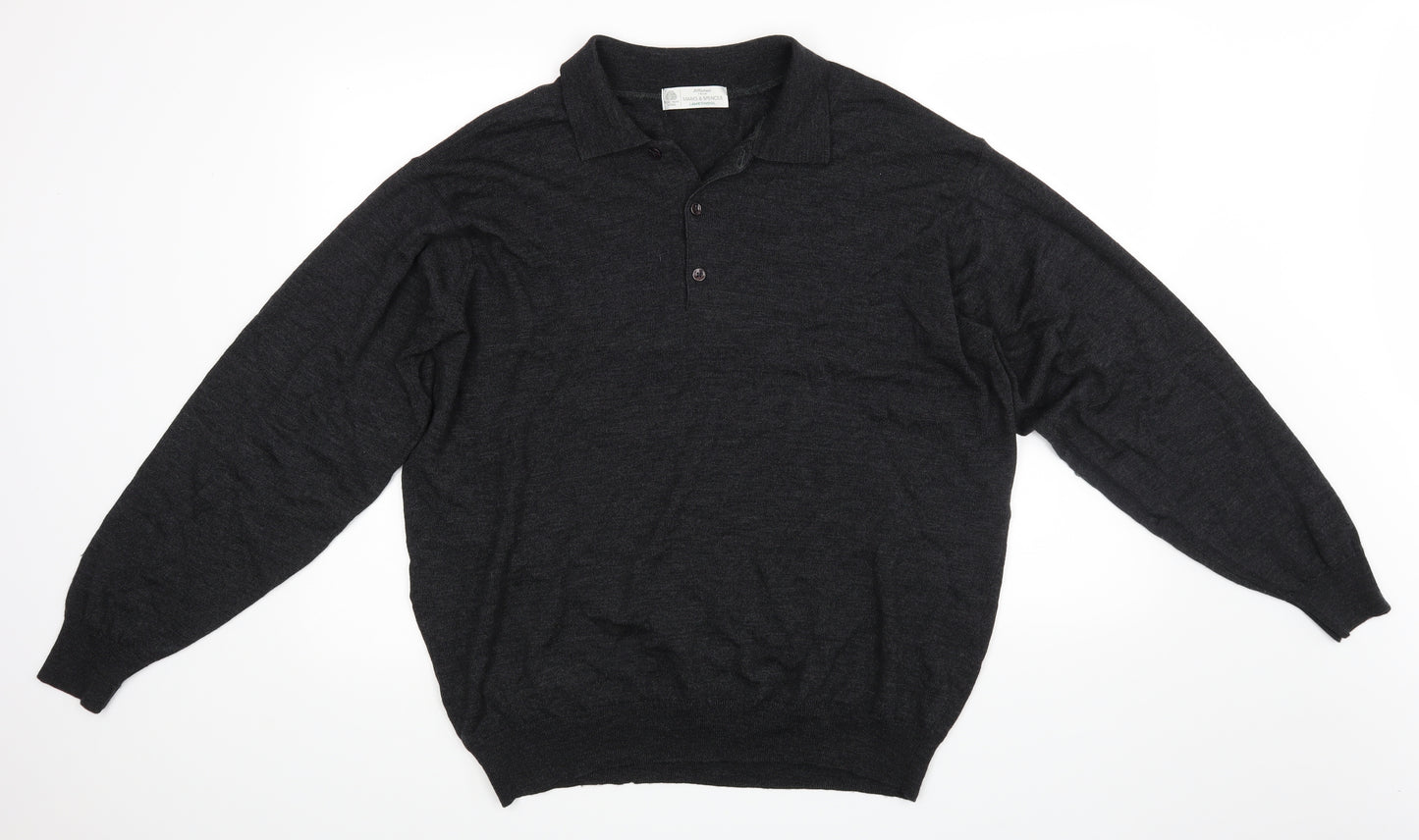 M&S Mens Black   Pullover Jumper Size L