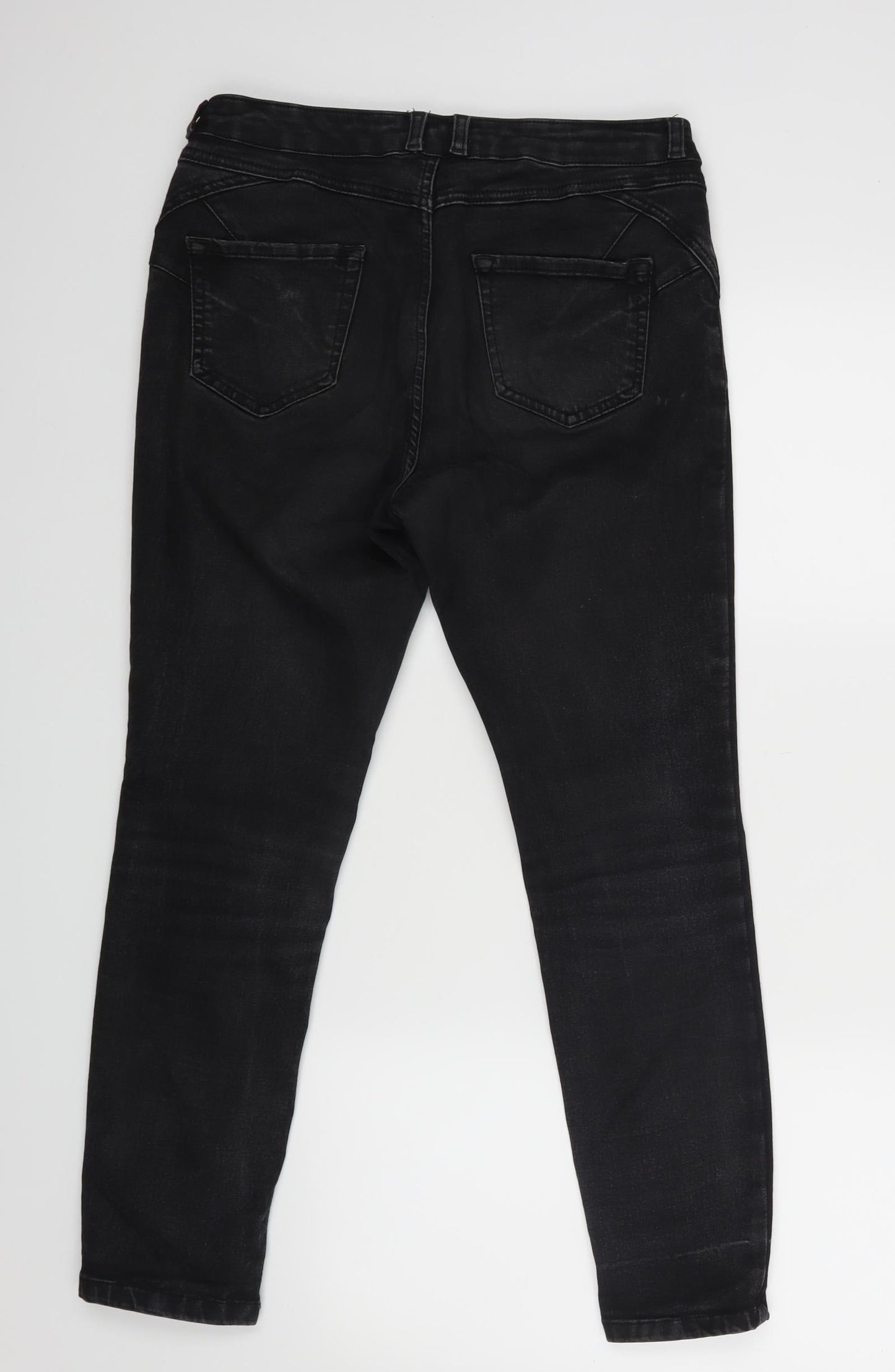 Peruna Womens Black   Skinny Jeans  L26 in