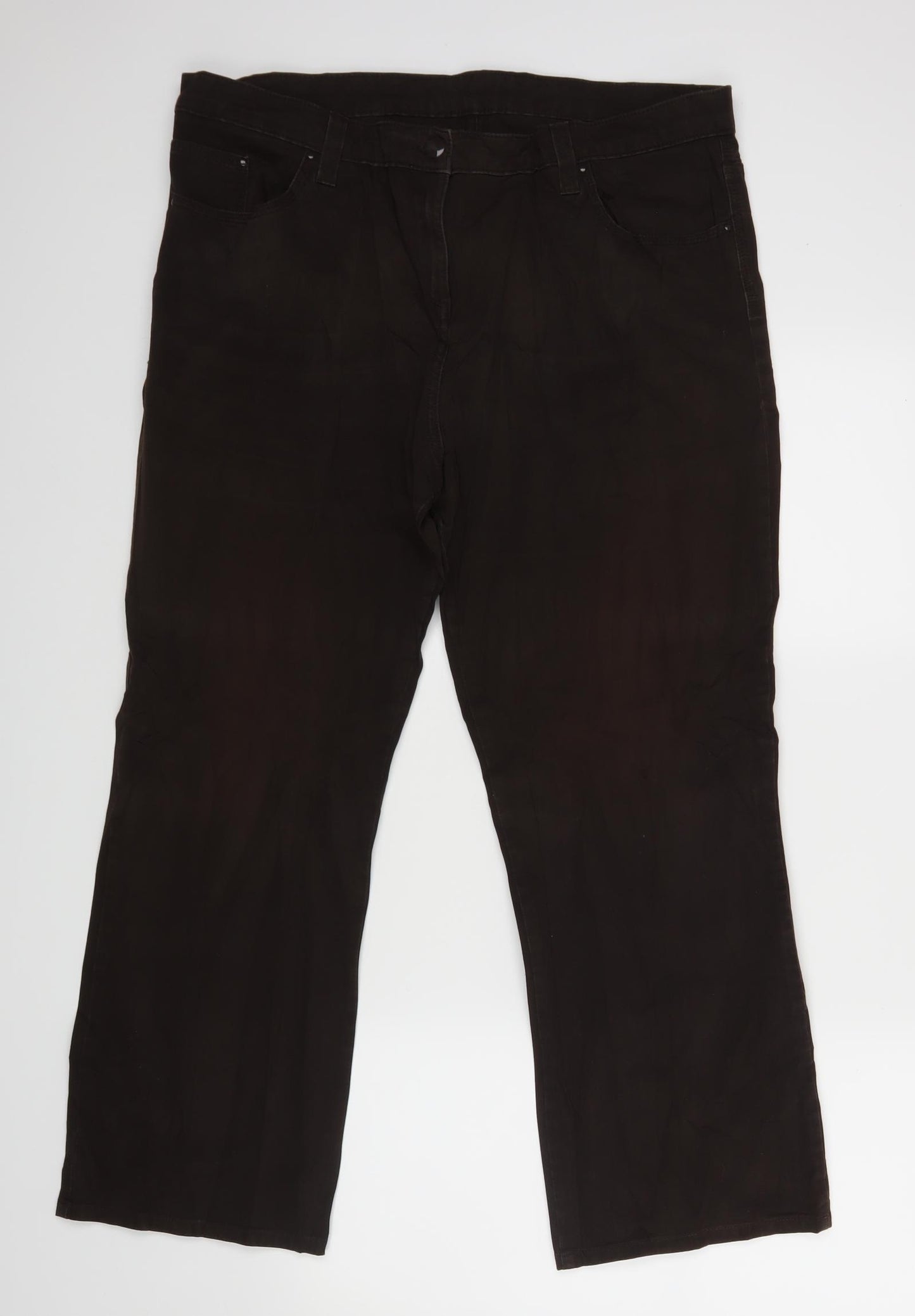 M&S Womens Brown   Straight Jeans Size 18 L26 in