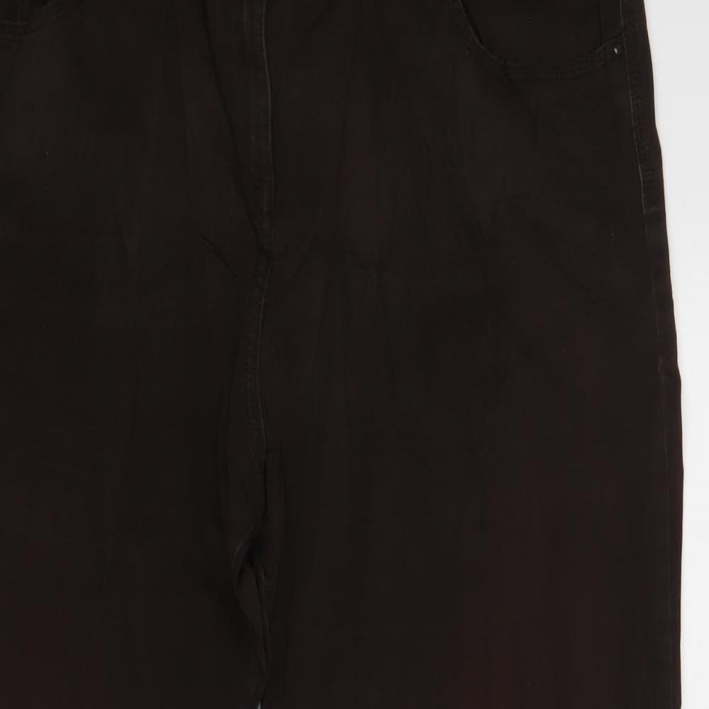 M&S Womens Brown   Straight Jeans Size 18 L26 in