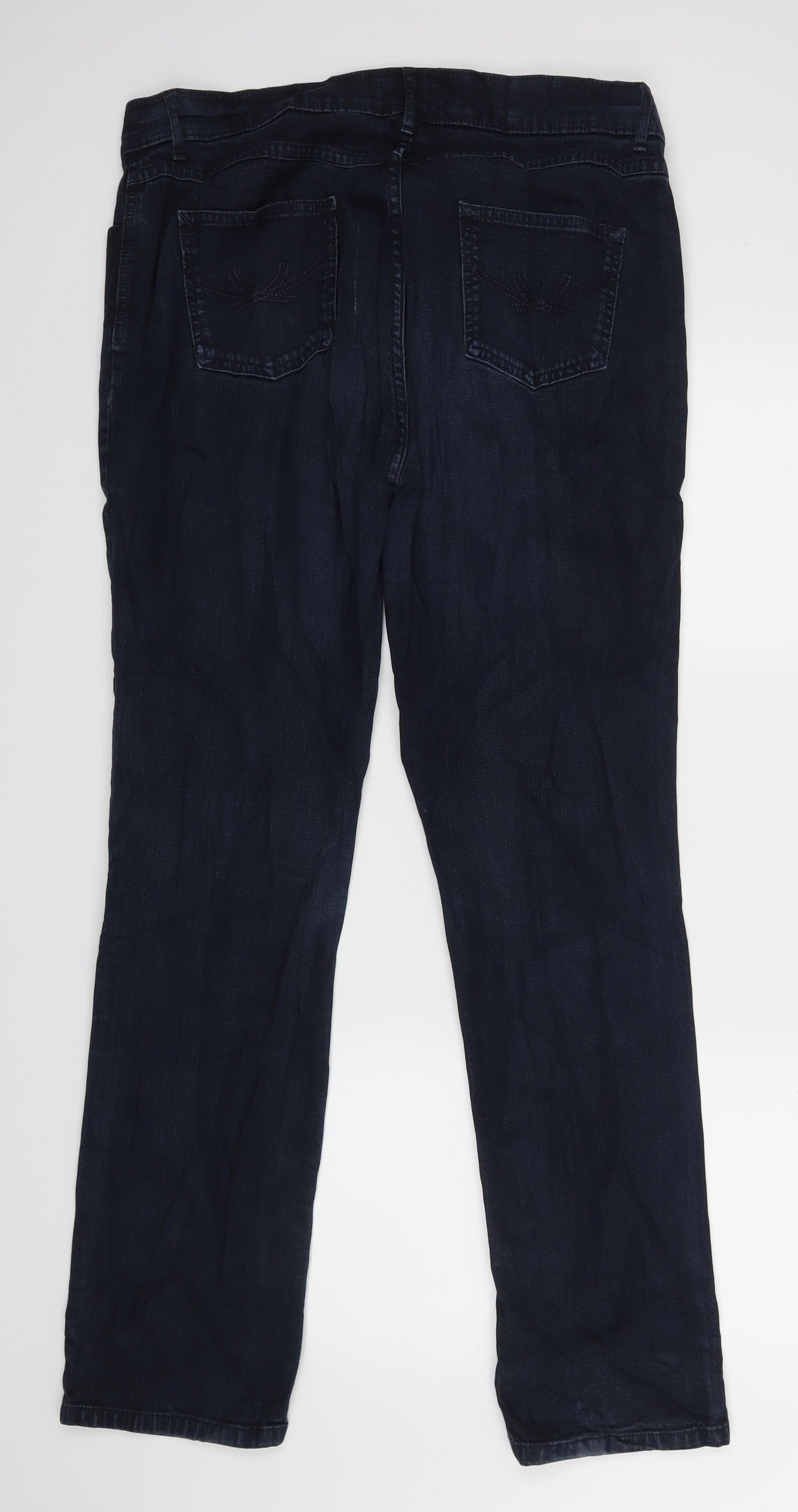 M&S Womens Blue   Straight Jeans Size 16 L31 in