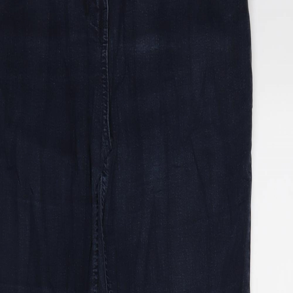 M&S Womens Blue   Straight Jeans Size 16 L31 in
