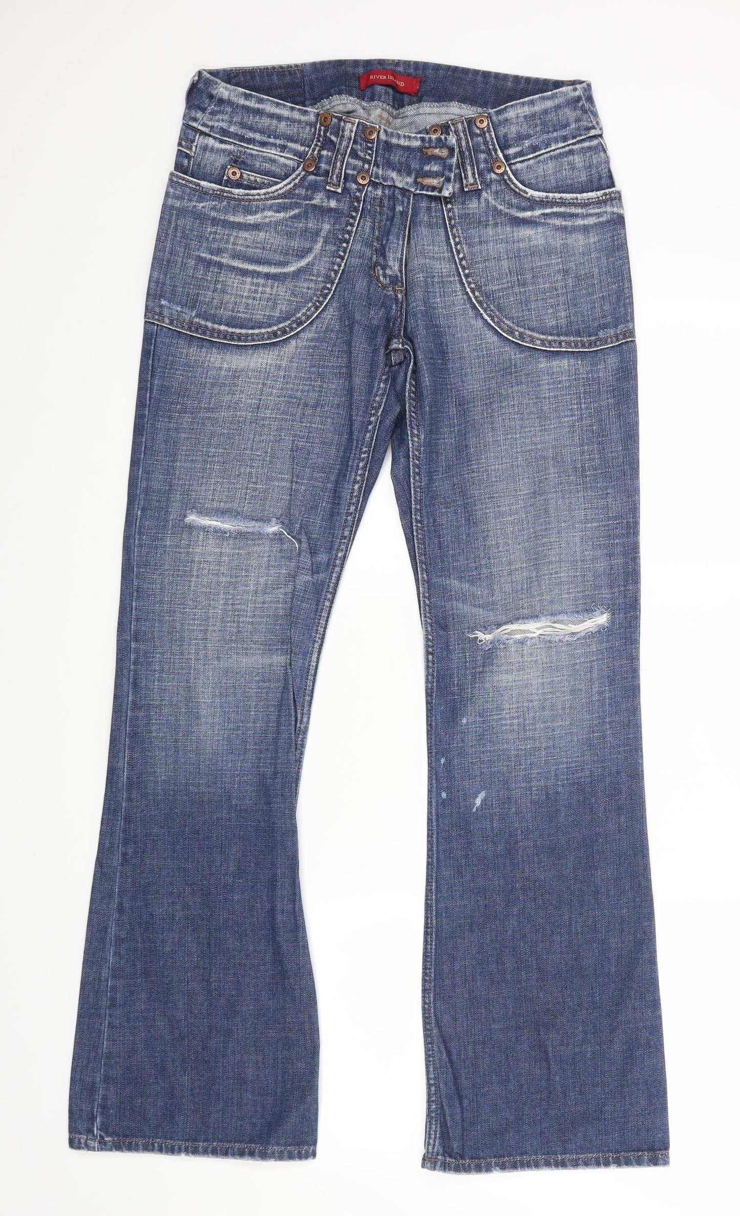 River Island Womens Blue   Straight Jeans Size 10 L29 in