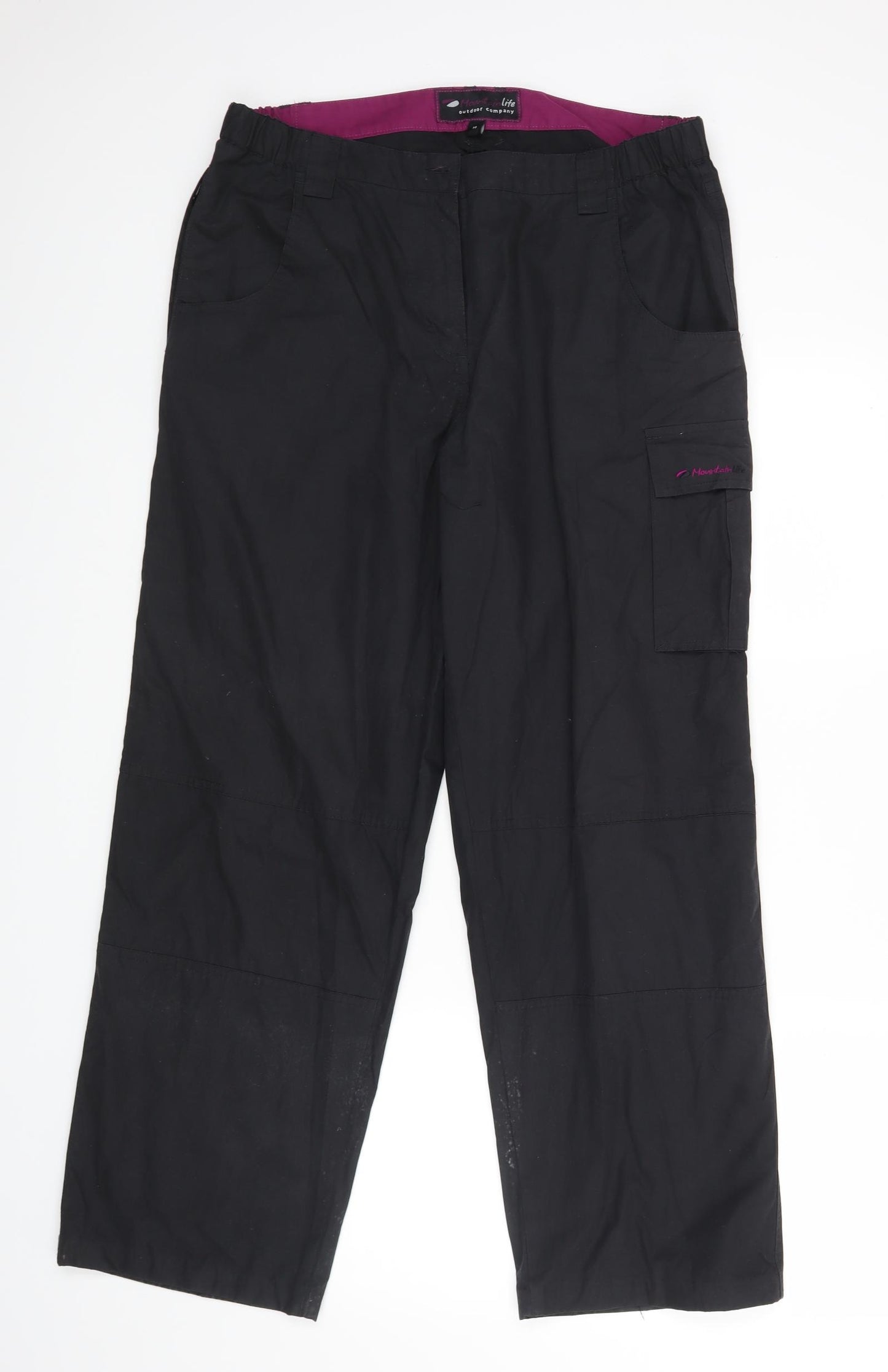 Mountain lifefe Womens Black    Trousers Size 14 L28 in