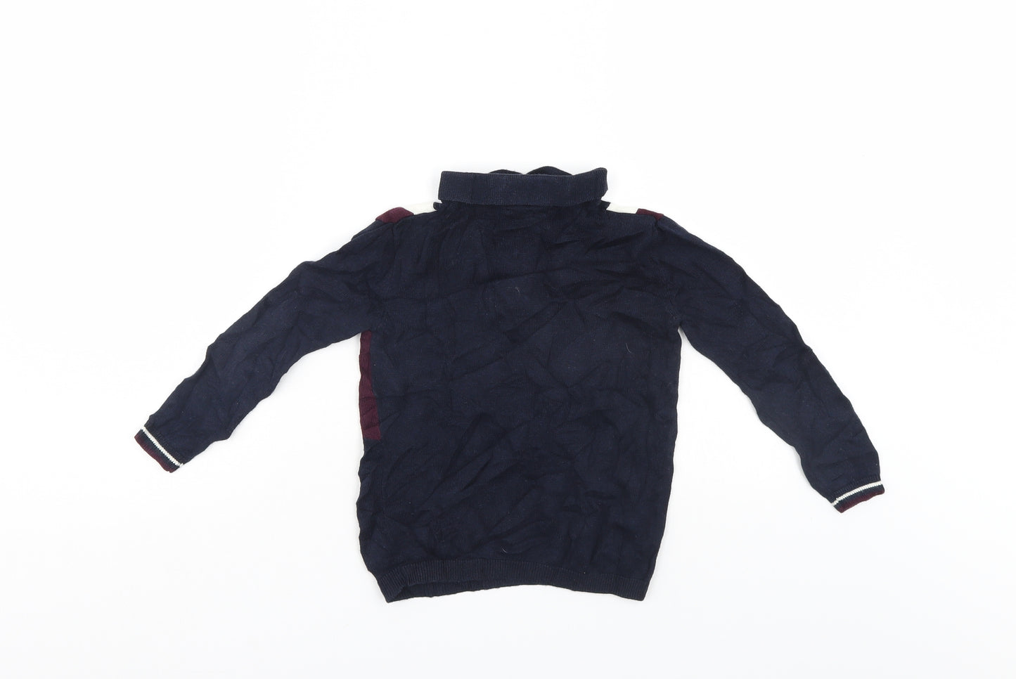 River Island Boys Blue   Henley Jumper Size 5-6 Years
