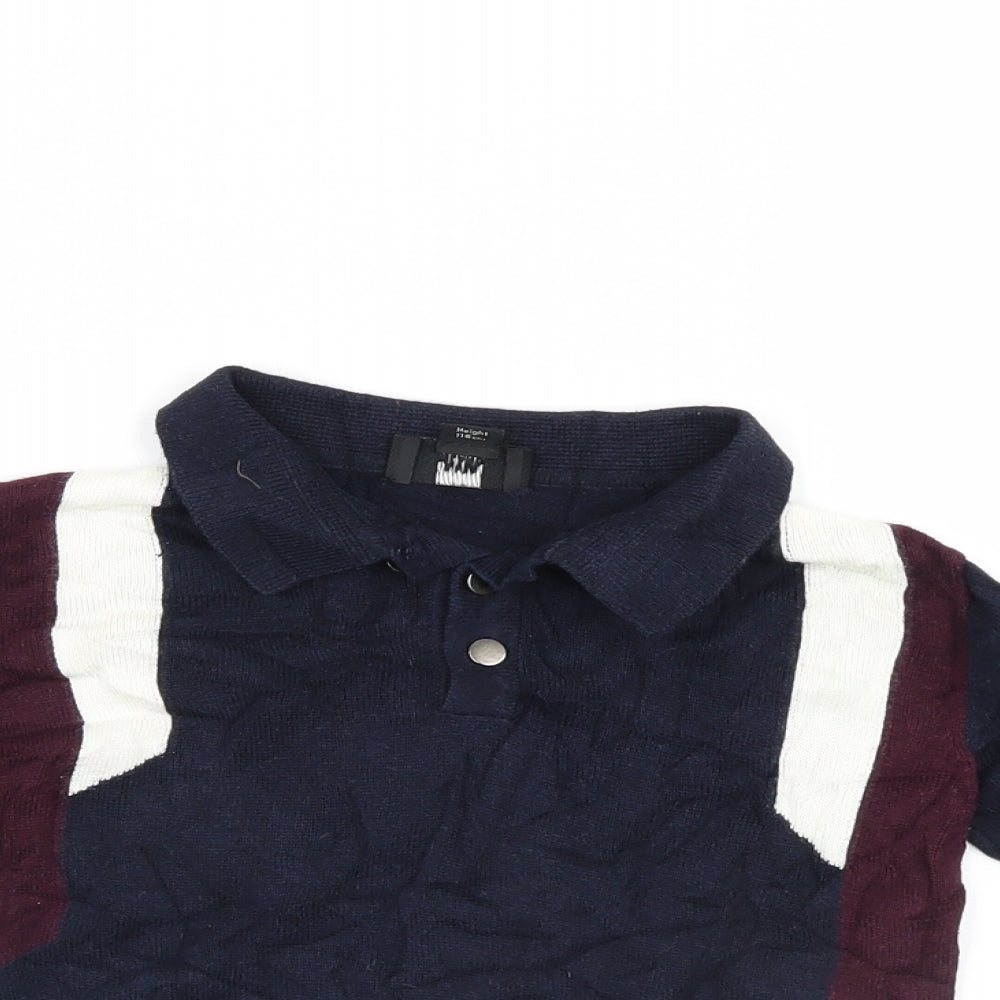 River Island Boys Blue   Henley Jumper Size 5-6 Years