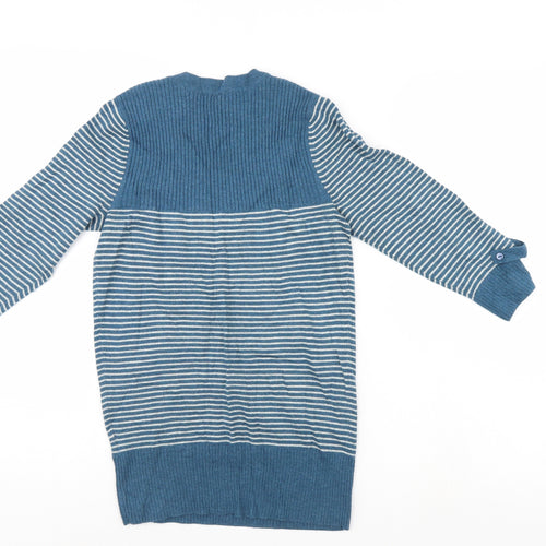 Top Shop Womens Blue Striped  Pullover Jumper Size 8