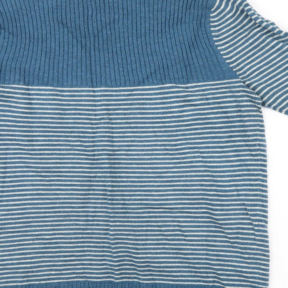 Top Shop Womens Blue Striped  Pullover Jumper Size 8