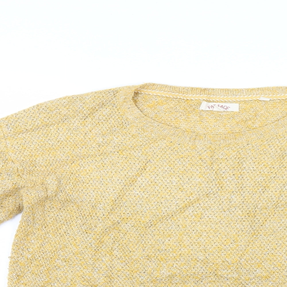 Fat Face Womens Yellow   Pullover Jumper Size 10