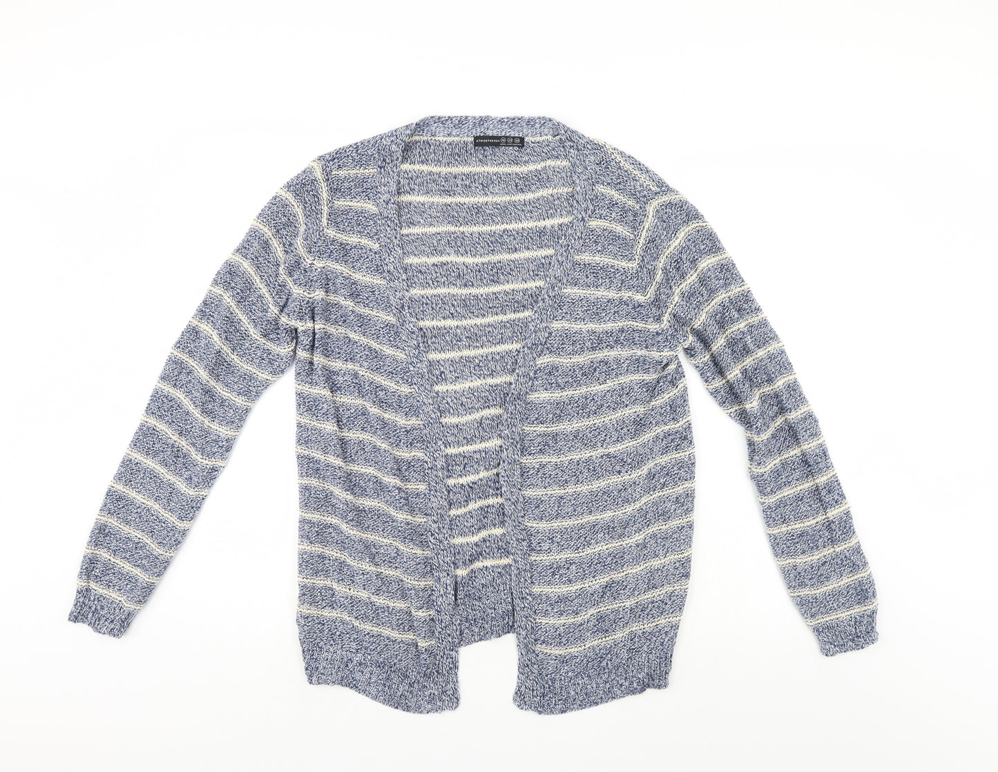 Atmosphere Womens Blue Striped  Cardigan Jumper Size 10