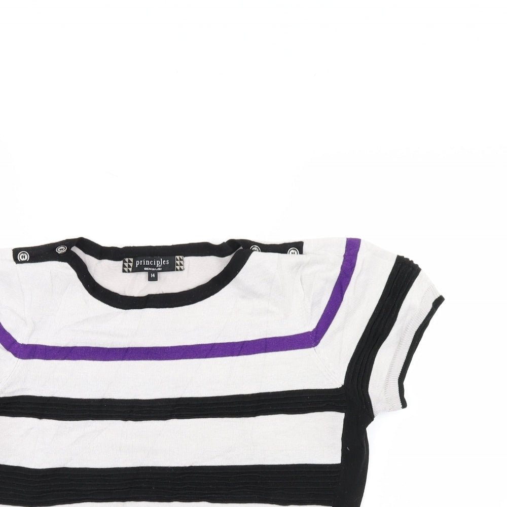 Principles Womens Multicoloured Striped  Pullover Jumper Size 14