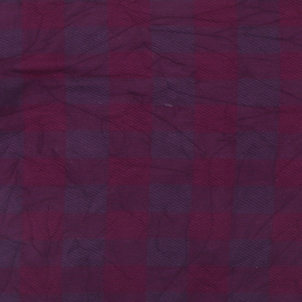 M&S Womens Purple Check  Pullover Jumper Size 14