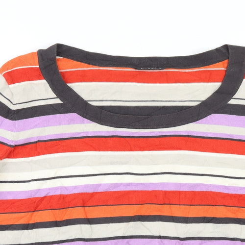 Planet Womens Multicoloured Striped  Pullover Jumper Size L