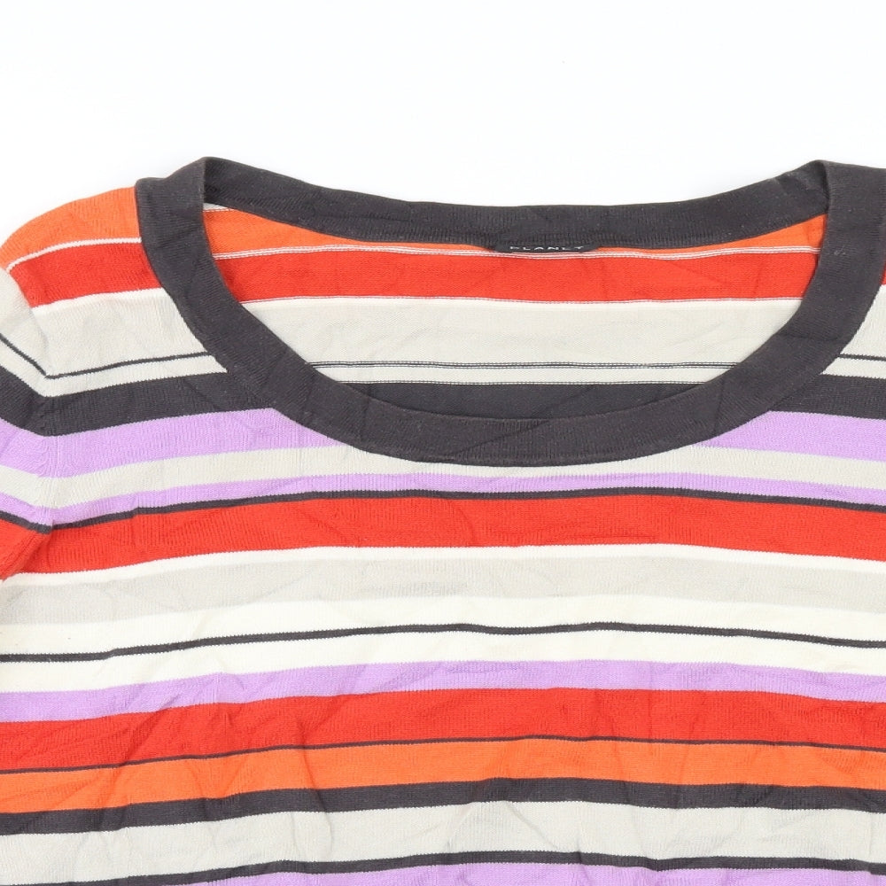 Planet Womens Multicoloured Striped  Pullover Jumper Size L