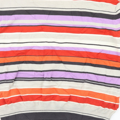 Planet Womens Multicoloured Striped  Pullover Jumper Size L
