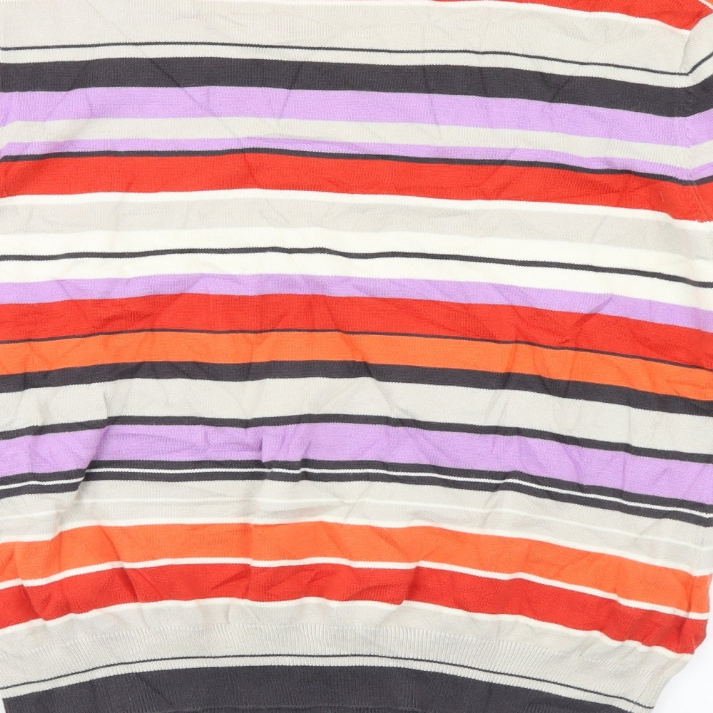 Planet Womens Multicoloured Striped  Pullover Jumper Size L