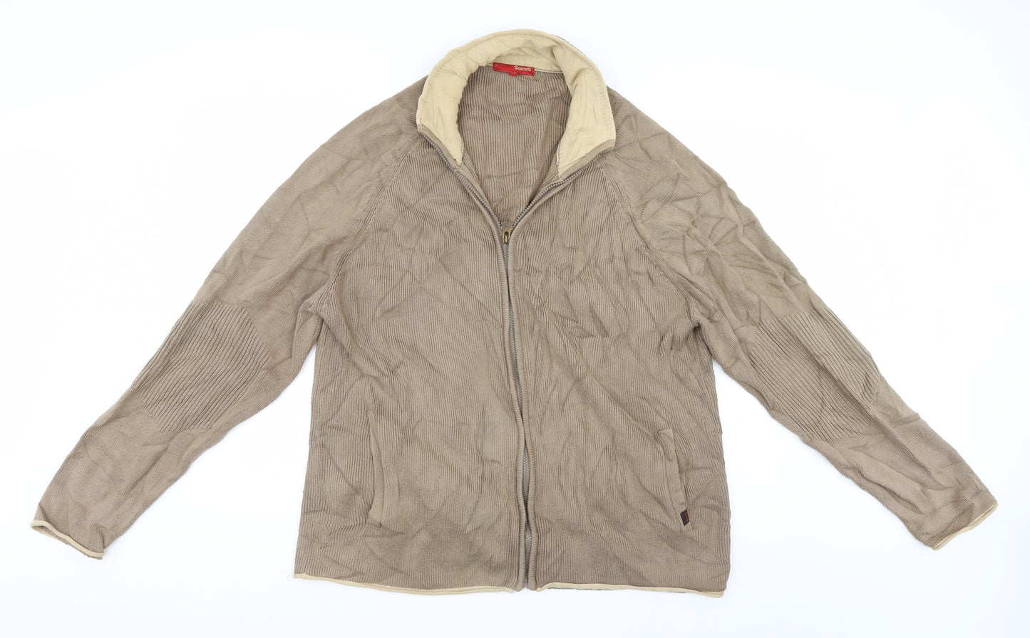 Sonetti Mens Beige   Full Zip Jumper Size 2XL